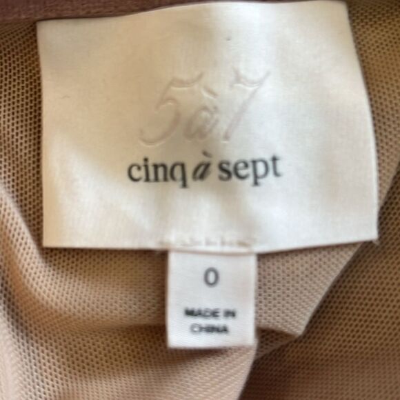 cinq à sept Mauve Strapless Velvet Dress Size 0 - Picture 6 of 7